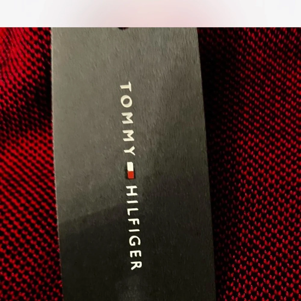 Tommy Hilfiger Chic Red and Black Plaid Poncho toggle closure.